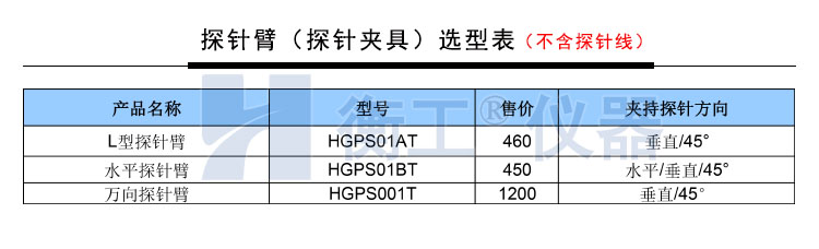衡工HGPS005探針調(diào)整座 探針座 探針夾具 探針臂 夾卡具 微調(diào)定位器 探針臺(tái) 銅鎢鋼探針